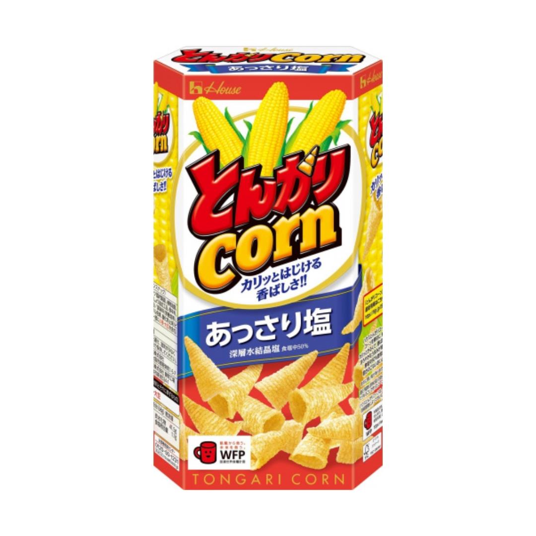 House Foods Tongari corn snack light salt flavour (British brand)