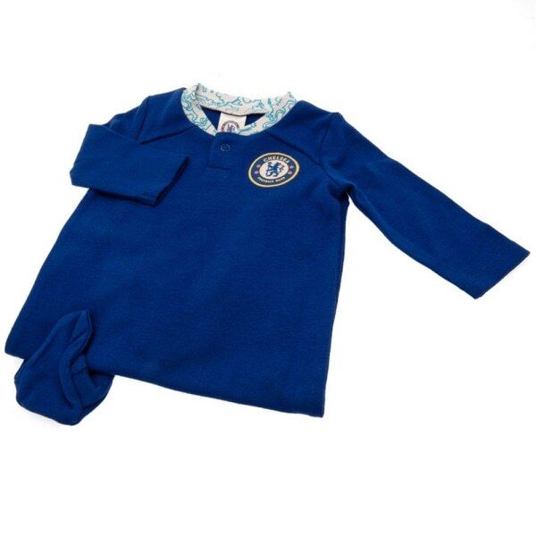 Chelsea FC Baby Crest Long-Sleeved Sleepsuit (9-12 Months) GOODS Superdrug   