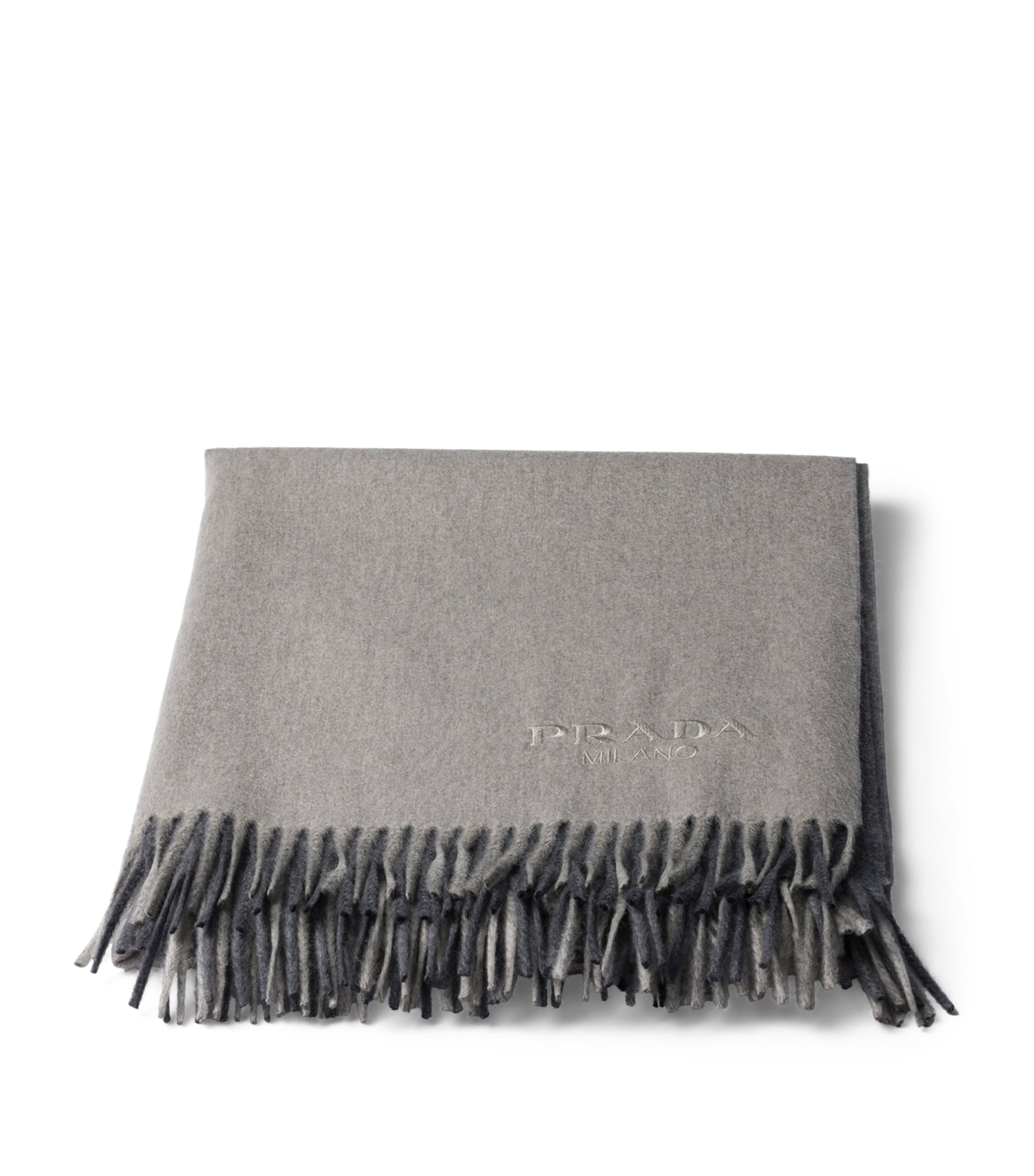 Prada wool-cashmere two-tone throw 185cm x 145cm, imported from the UK