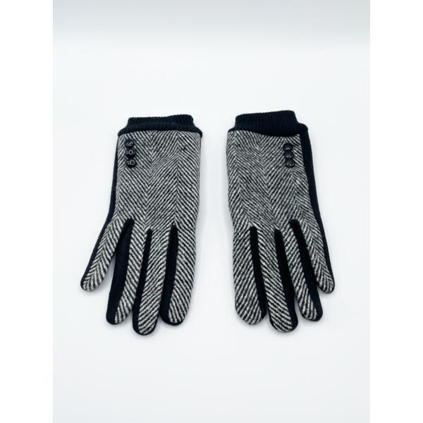 SVNX herringbone gloves black and white one size - British product