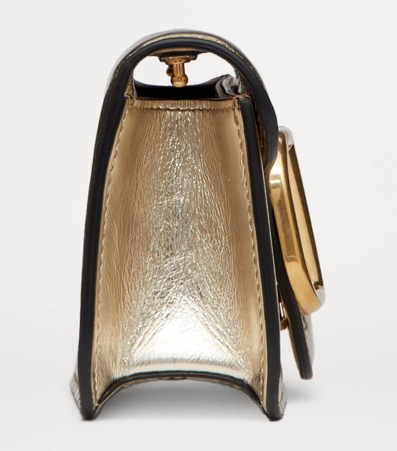 Valentino Garavani small leather Locò shoulder bag, imported from the UK