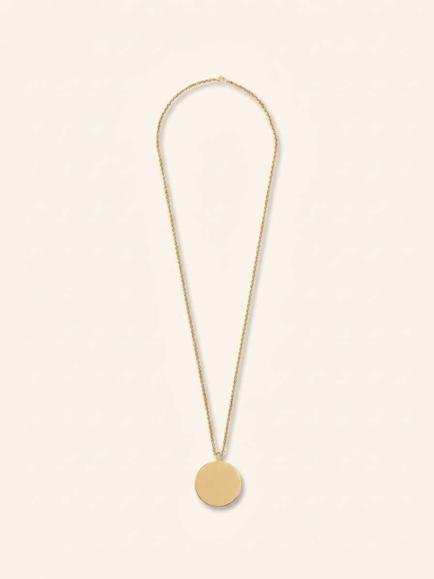 Dior gold-plated pendant necklace with logo, 87cm - British product