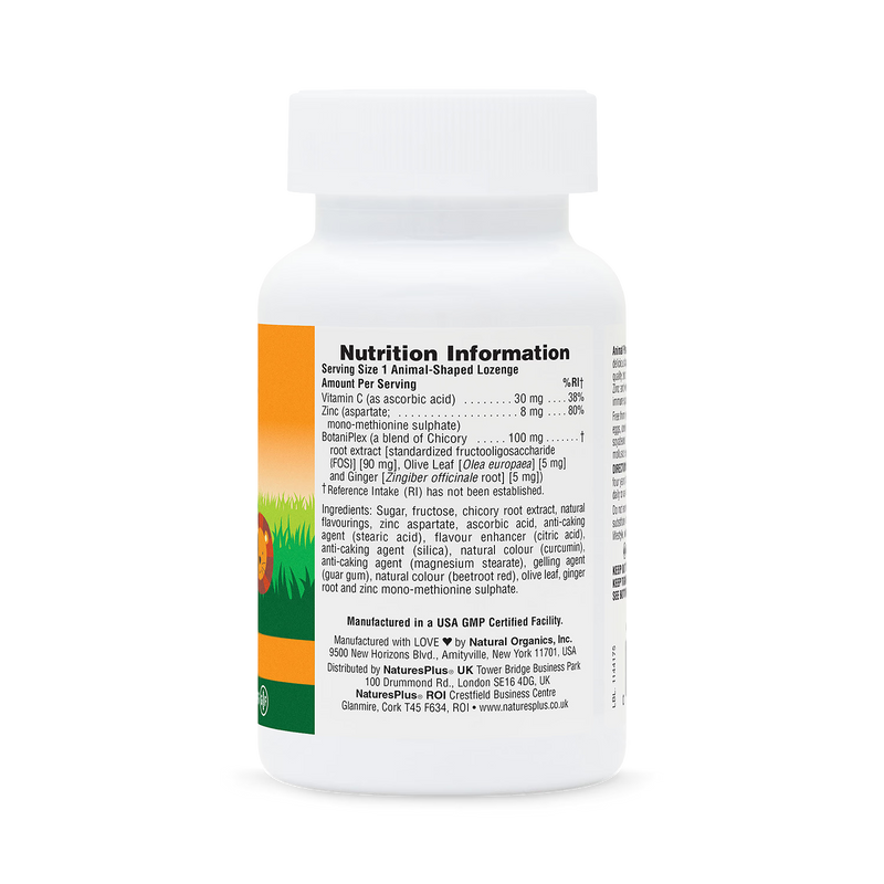NaturesPlus Animal Parade Kid Zinc lozenges 90 count, UK version