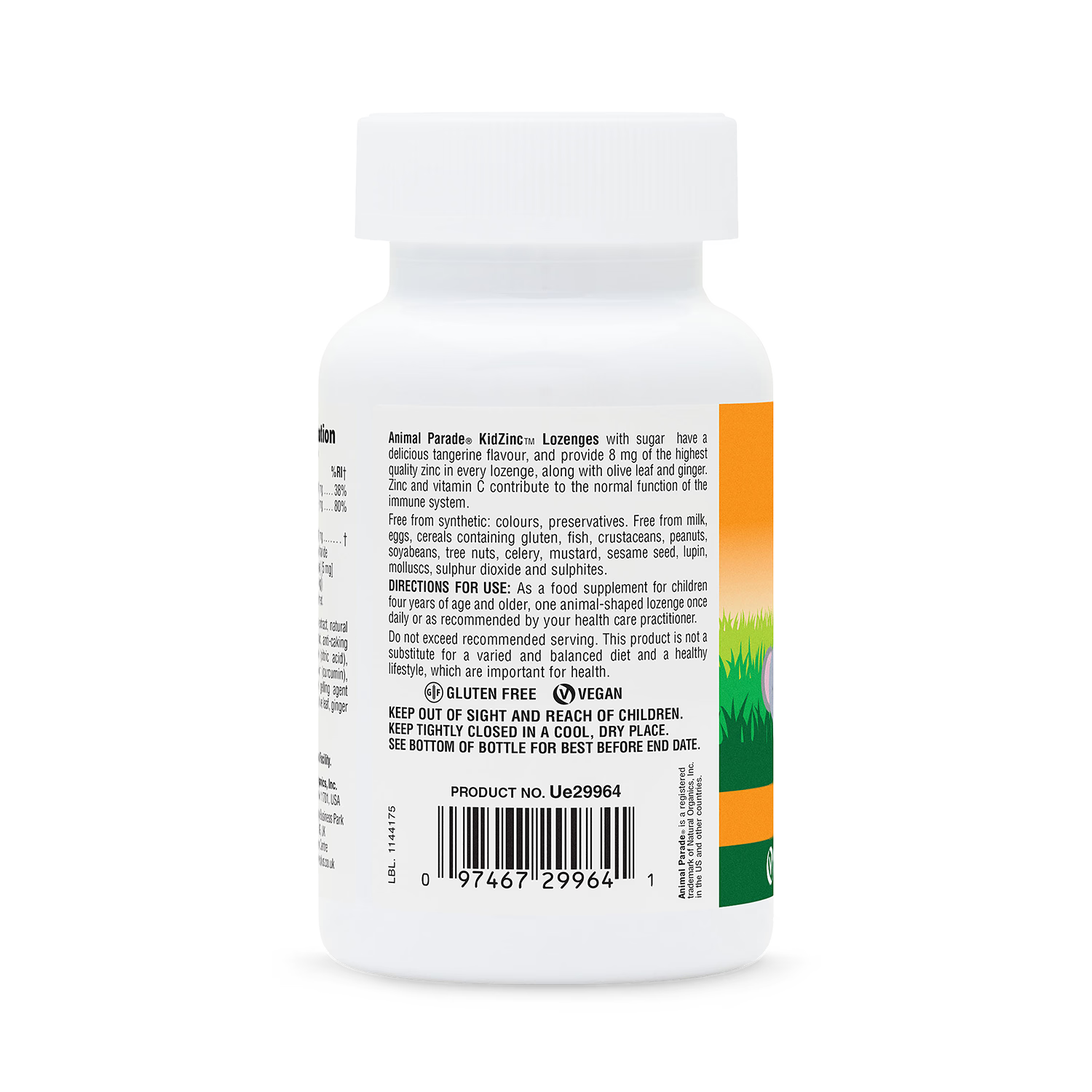NaturesPlus Animal Parade Kid Zinc lozenges 90 count, UK version