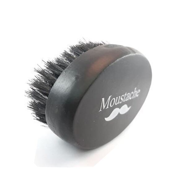 Moustache oval barber brush black grooming tool, UK version