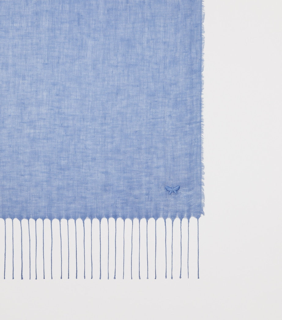 Weekend Max Mara linen fringe-trim scarf, UK version