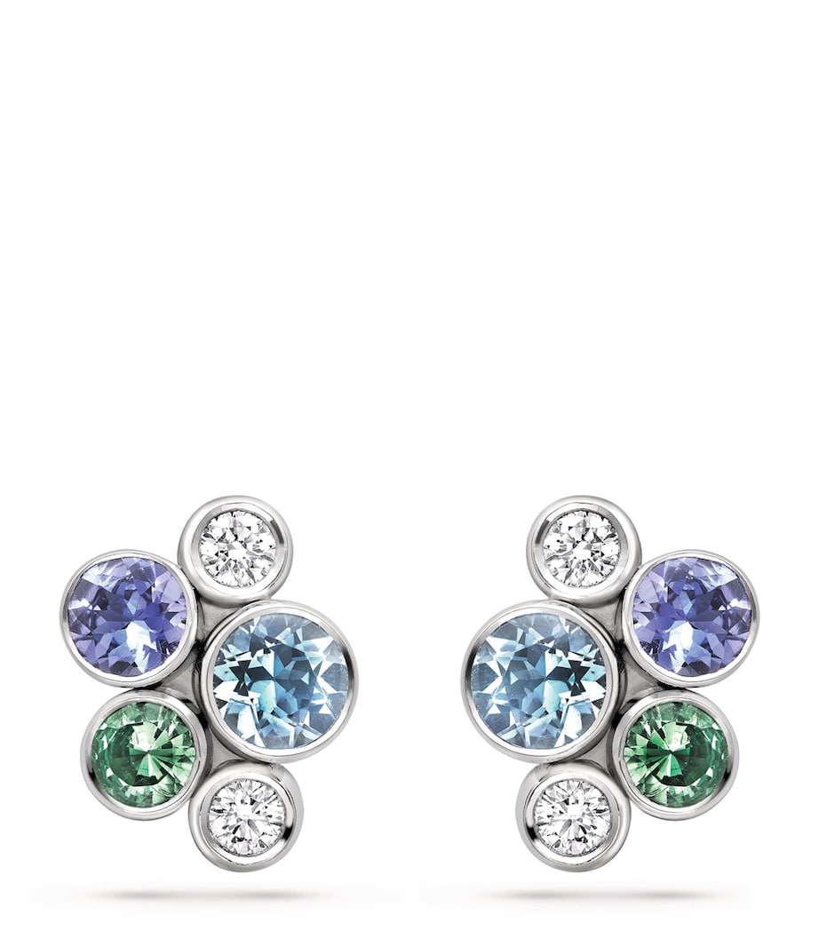 Boodles Raindance watercolour cluster stud earrings (British brand)