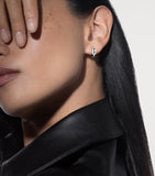 Messika Move Uno white gold mini hoop earrings 0.01ct, imported from the UK