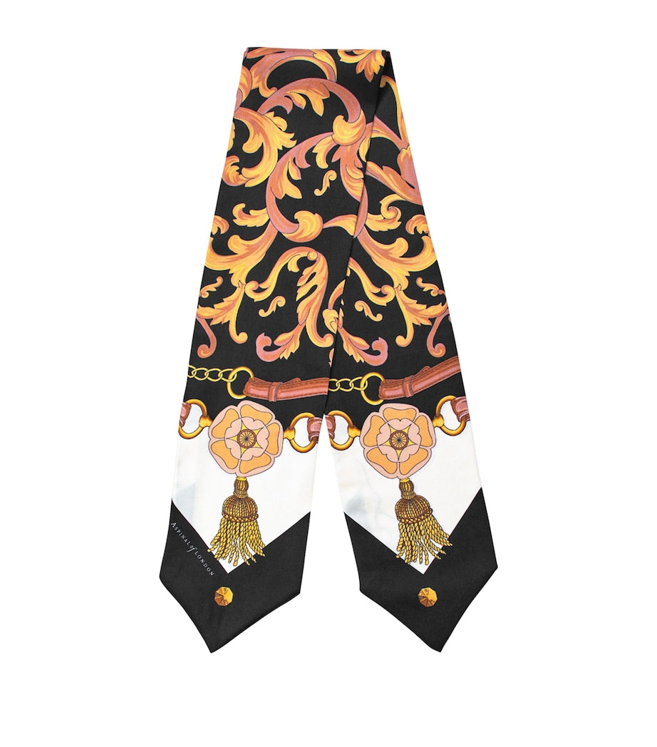 Aspinal of London silk signature scarf (British brand)