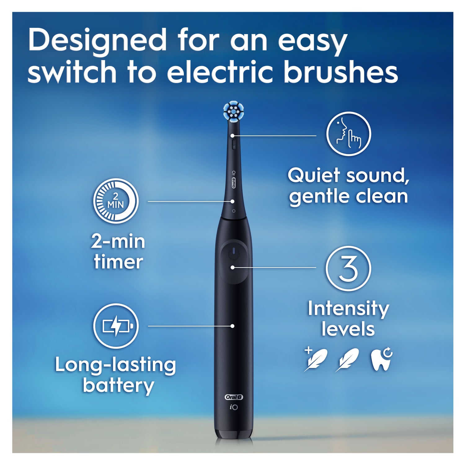 Oral-B iO2 toothbrush Night Black travel case UK version