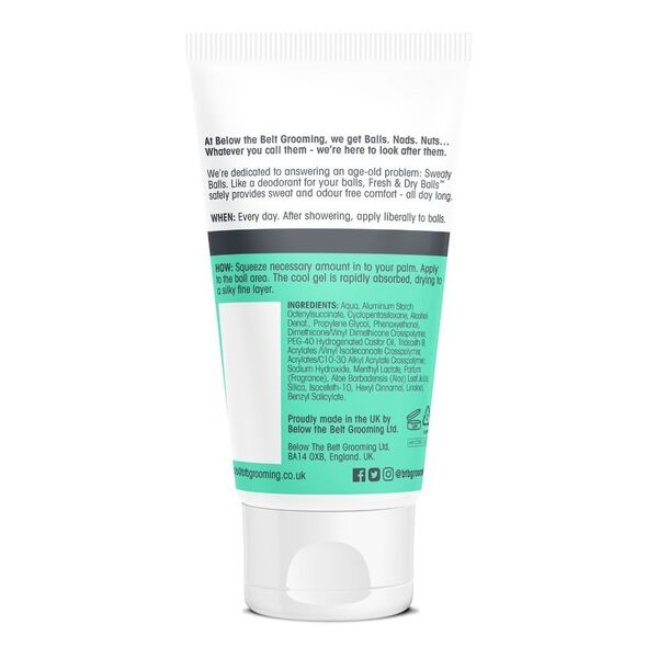 Below The Belt Fresh & Dry Ball deodorant 3x75ml - British product