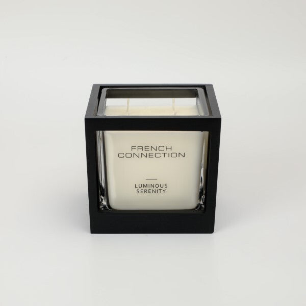 French Connection candle Wooden Collection Luminous Serenity 495g, imported from the UK
