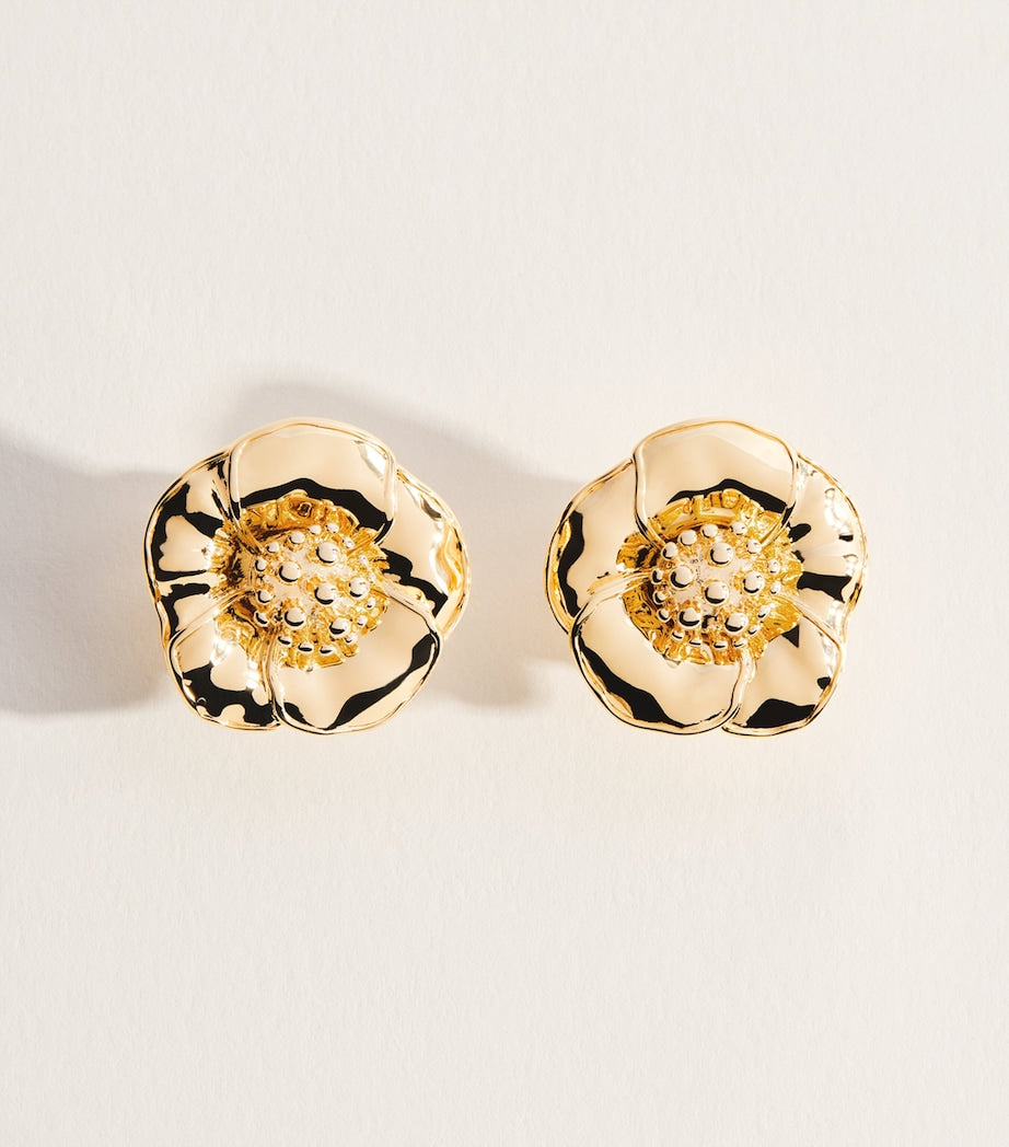 Boucles d'oreilles clipuchsia florales Carolina Herrera, version Royaume-Uni