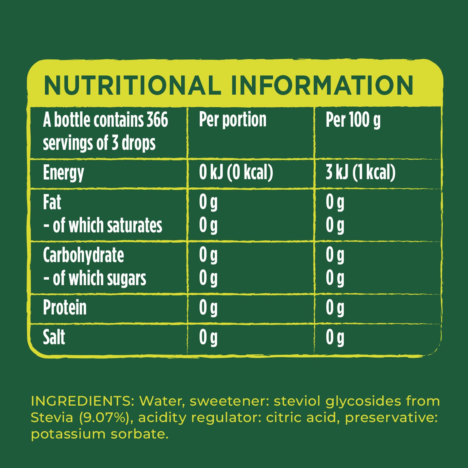 Pure Via stevia sweetener drops 55ml, imported from the UK