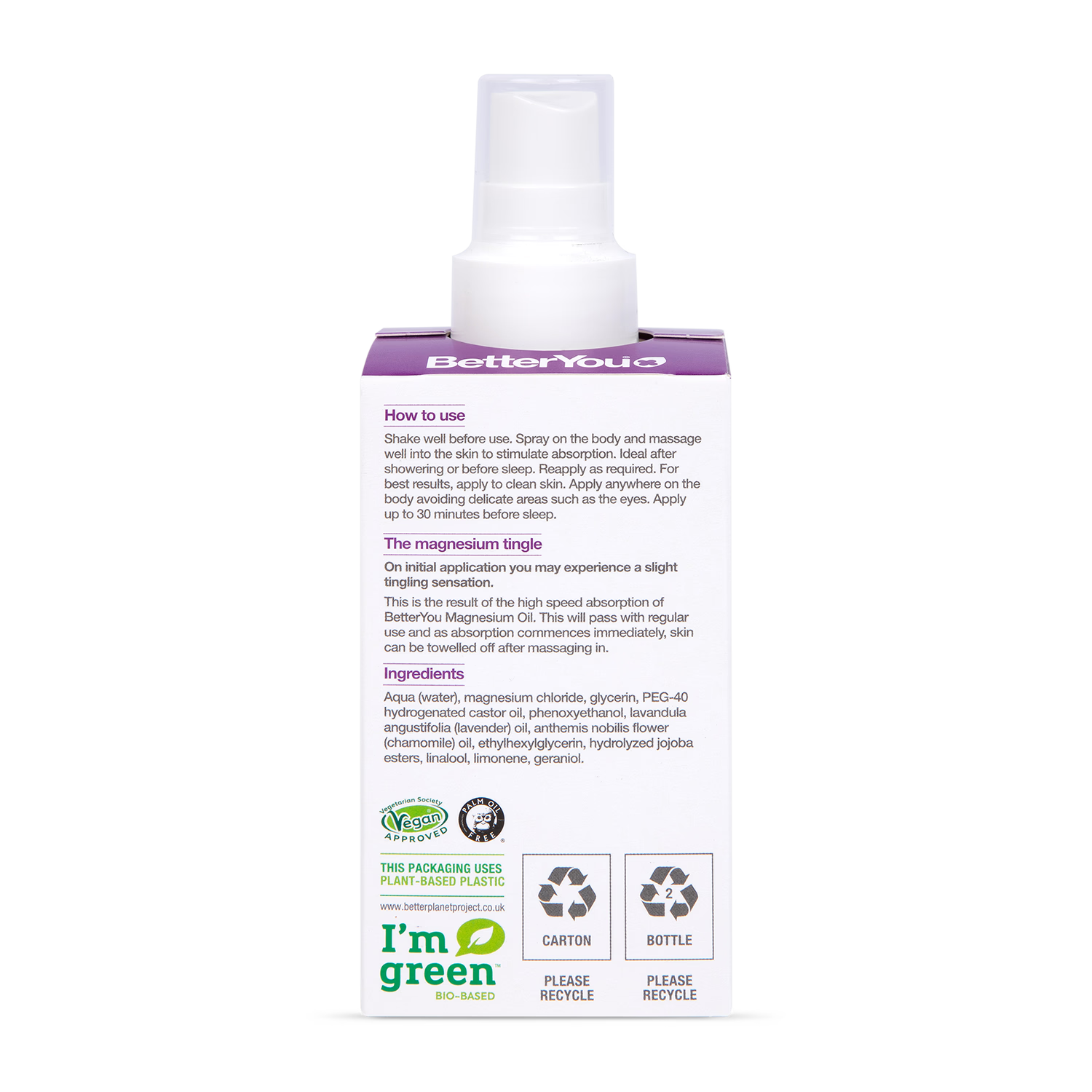BetterYou Magnesium Sleep Spray 100ml - British product