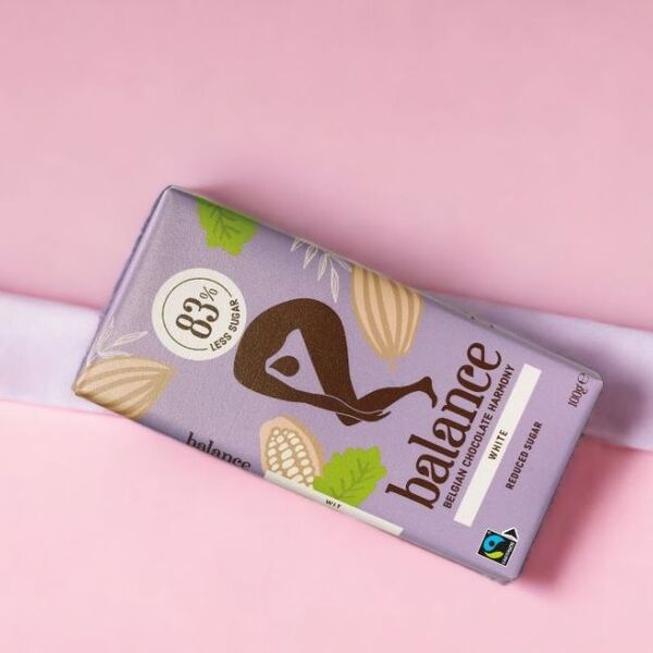 Balance diabetic white chocolate bar no added sugar 100g, UK version