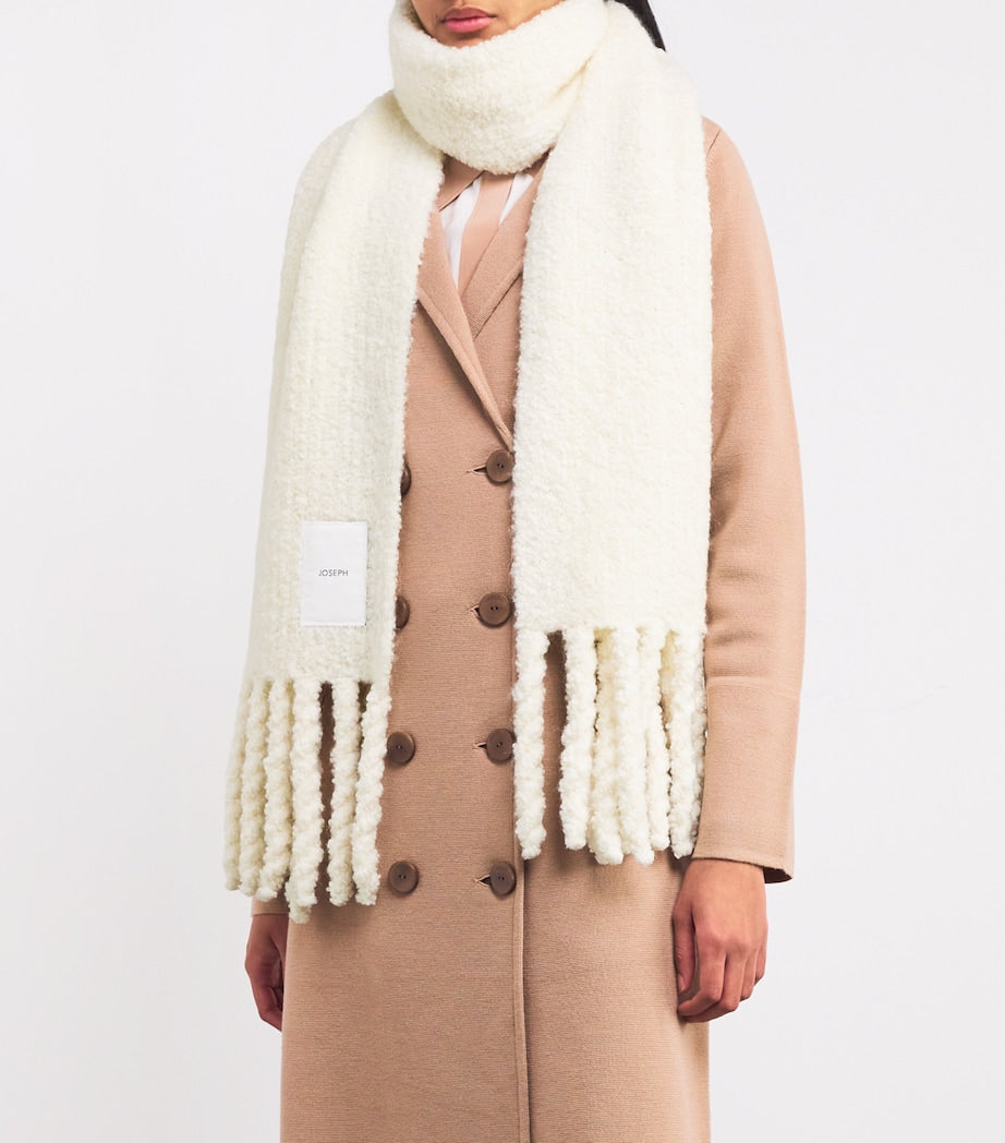Joseph bouclé knit scarf 205cm x 40cm (British brand)