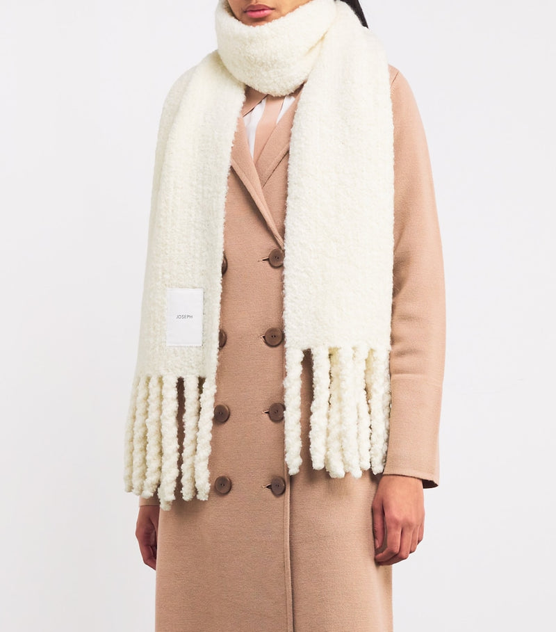 Joseph bouclé knit scarf 205cm x 40cm (British brand)