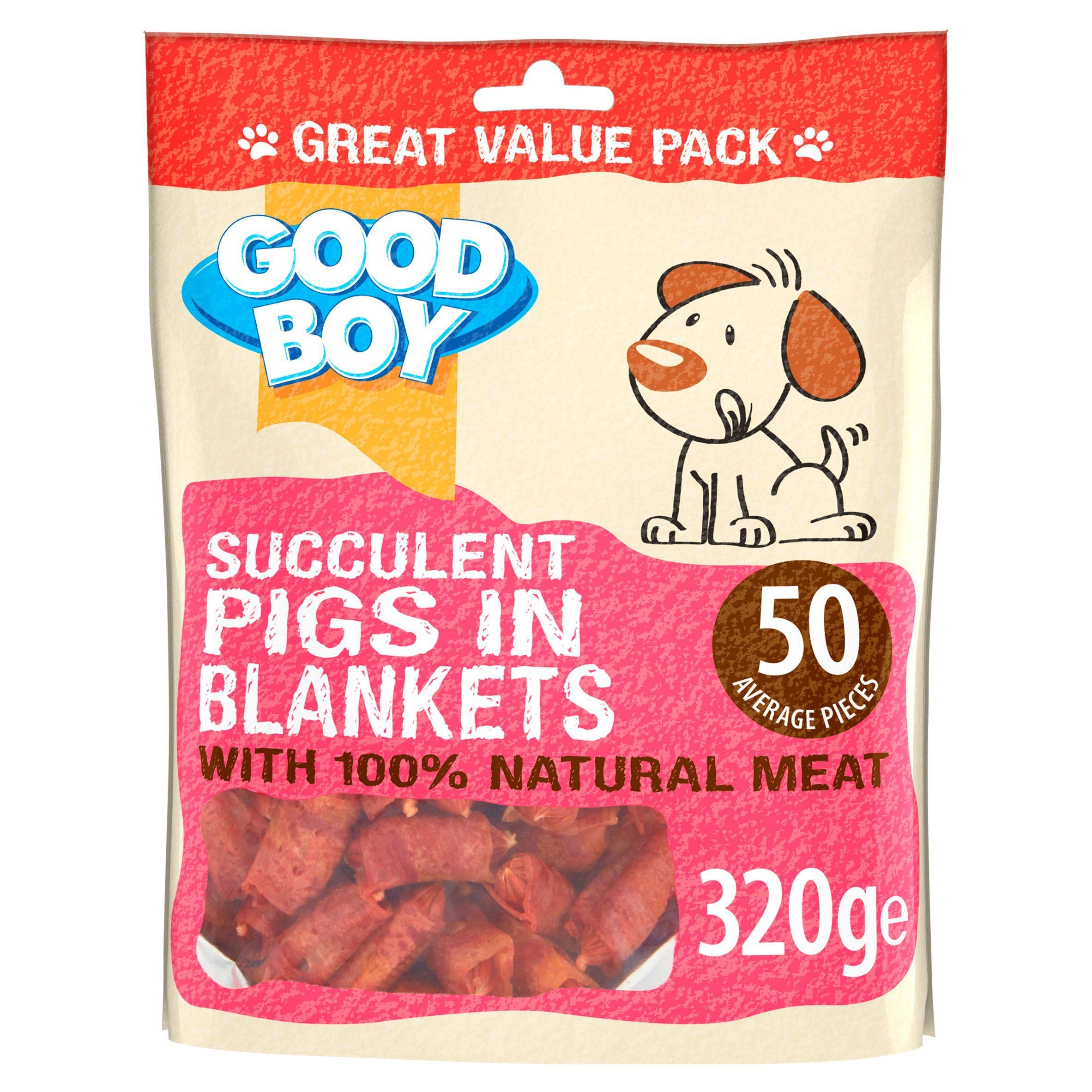 Good Boy Pawsley & Co Succulent Pigs in Blankets Dog Treats 320g Dog and Puppy Treats Sainsburys   