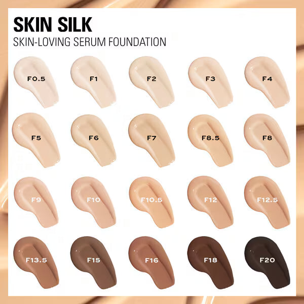 Revolution Skin Silk Serum Foundation F10, imported from the UK