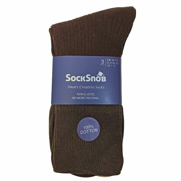 Sock Snob 6 Pk Mens Non Elastic 100% Cotton Socks 6-11 UK GOODS Superdrug   