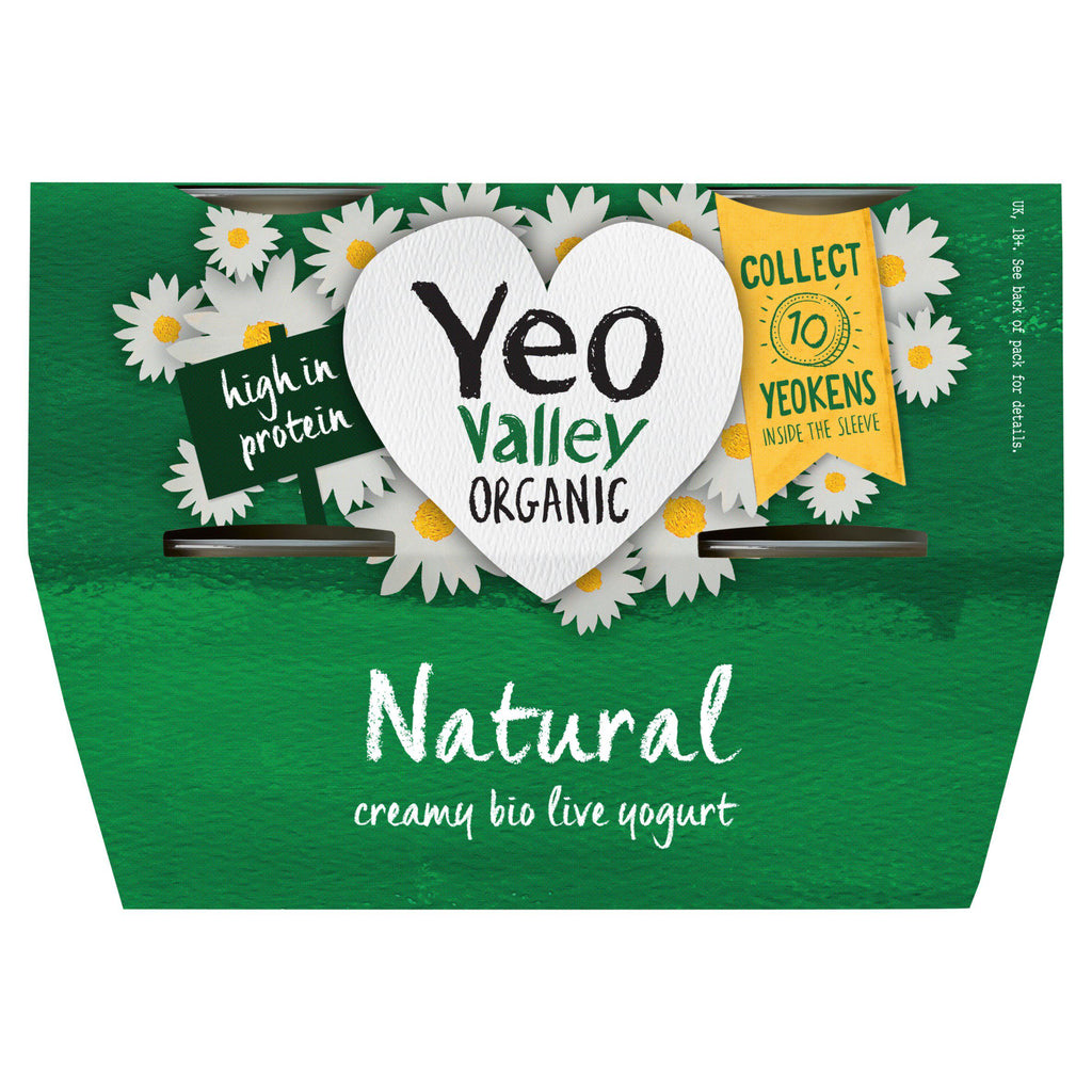 Yeo Valley Organic Natural Yogurt 4x110g