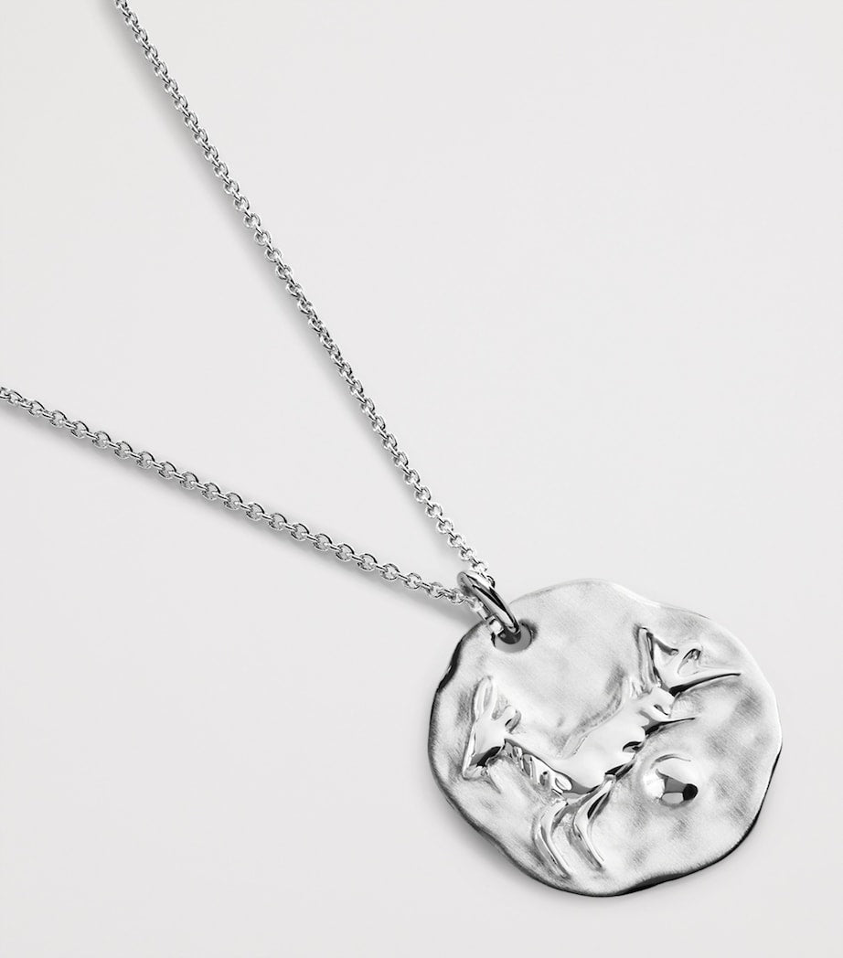 Monica Vinader Capricorn zodiac necklace sterling silver, imported from the UK