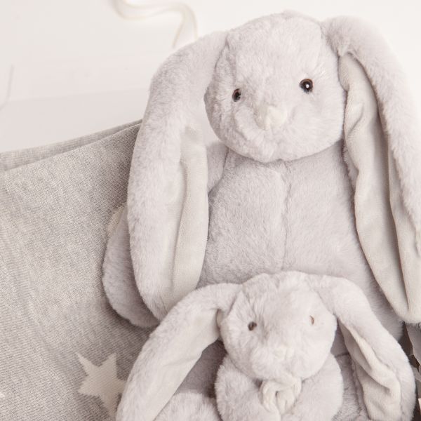 Babbico Grey Bunny, Blanket & Comforter Baby Gift Set GOODS Superdrug   