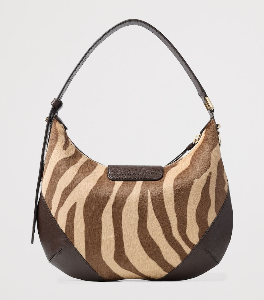 Jimmy Choo small bar pony hair leather shoulder bag - British product