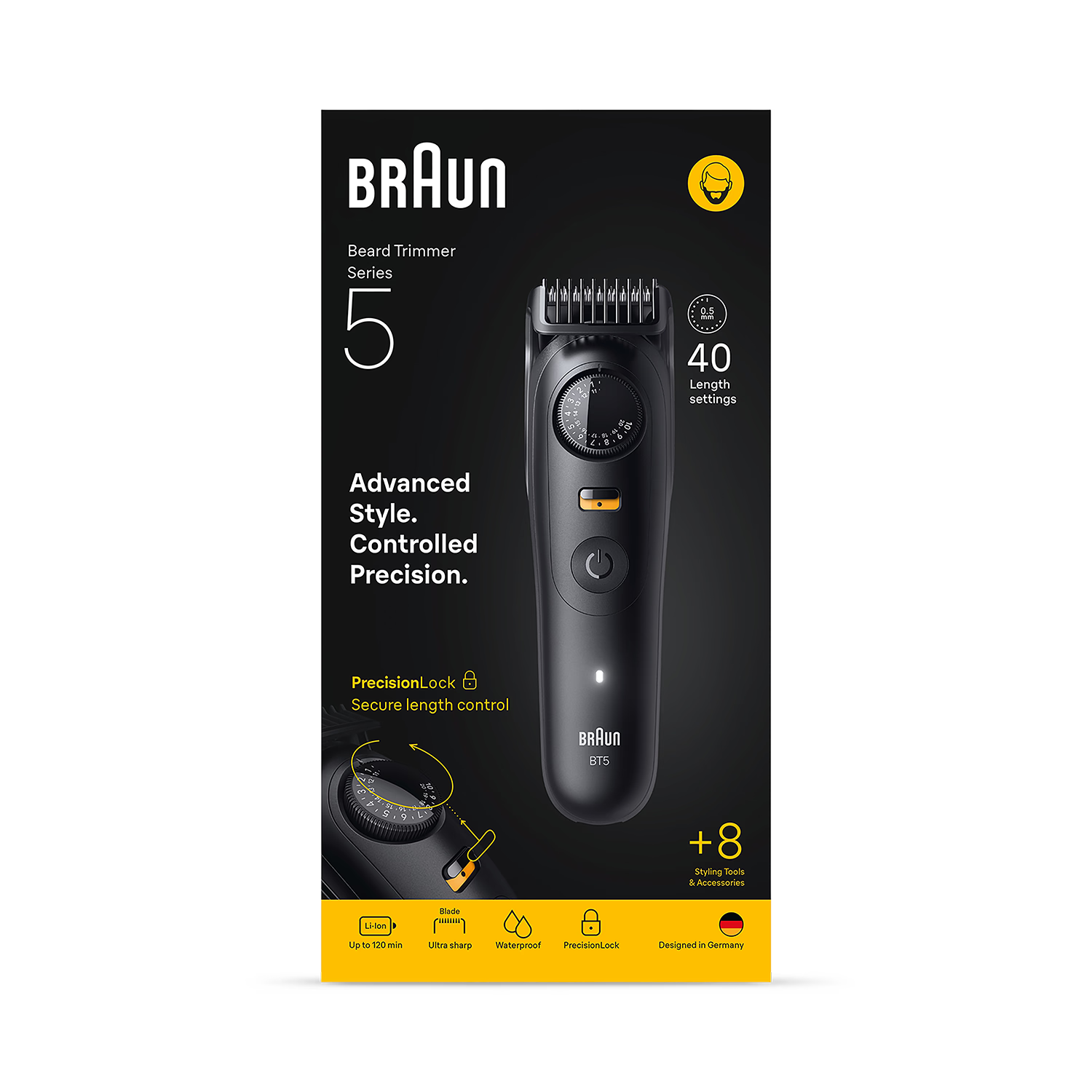 Braun Series 5 beard trimmer BT5560 black, UK version