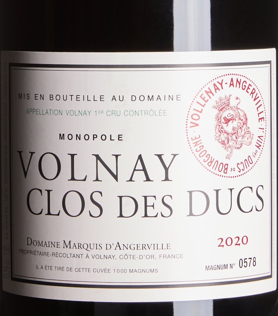 Domaine Marquis d'Angerville Volnay Premier Cru 2020 150cl, imported from the UK