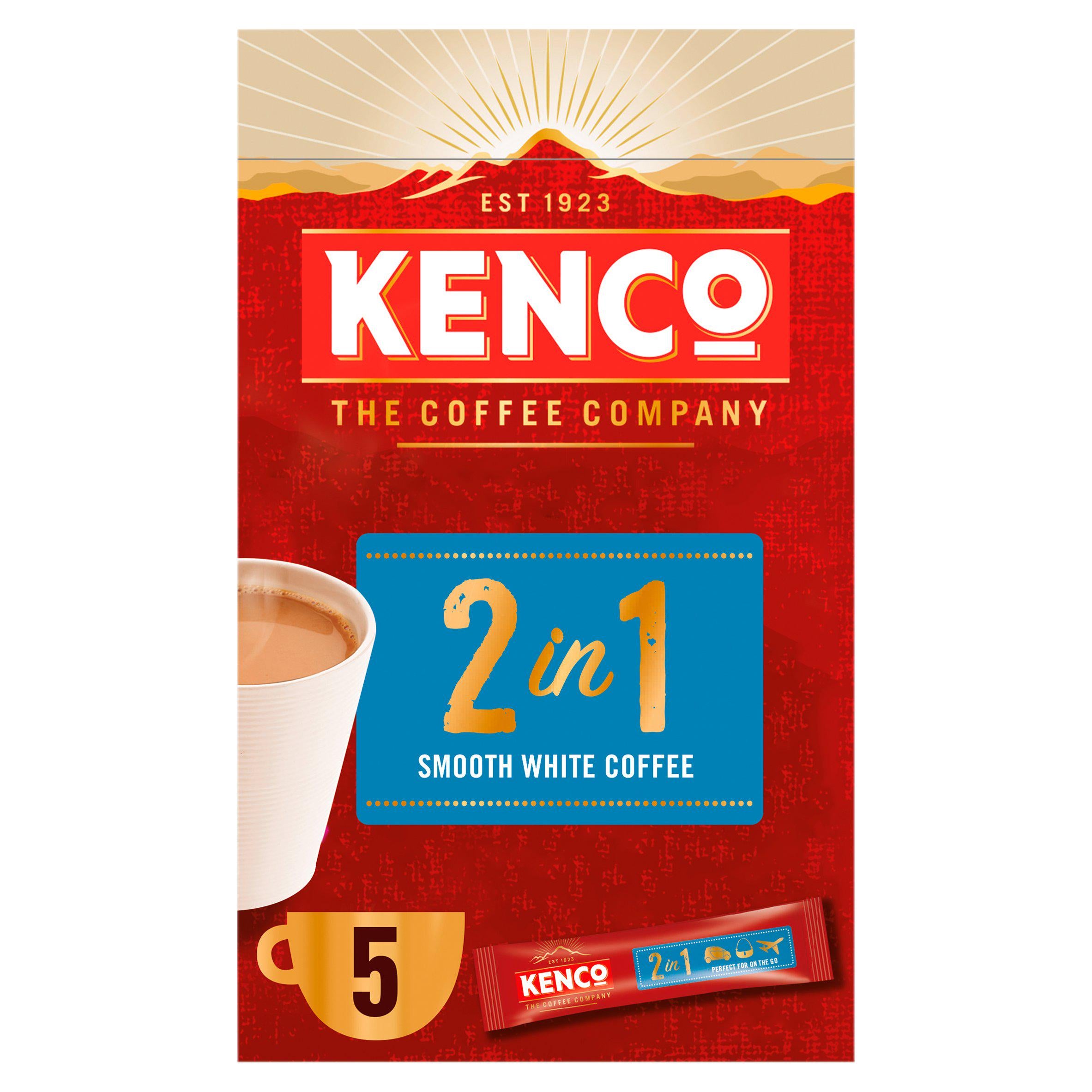 Kenco 2 in 1 Smooth White Instant Coffee Sachets x5 GOODS Sainsburys   