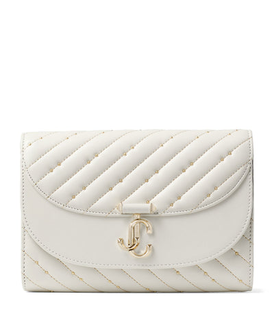 Harrods Jimmy Choo Leather Curve Clutch Bag- Buy online at McGrocer