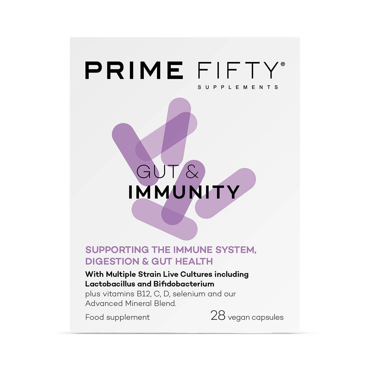 Gut & Immunity live bacteria supplement 28 capsules - British product