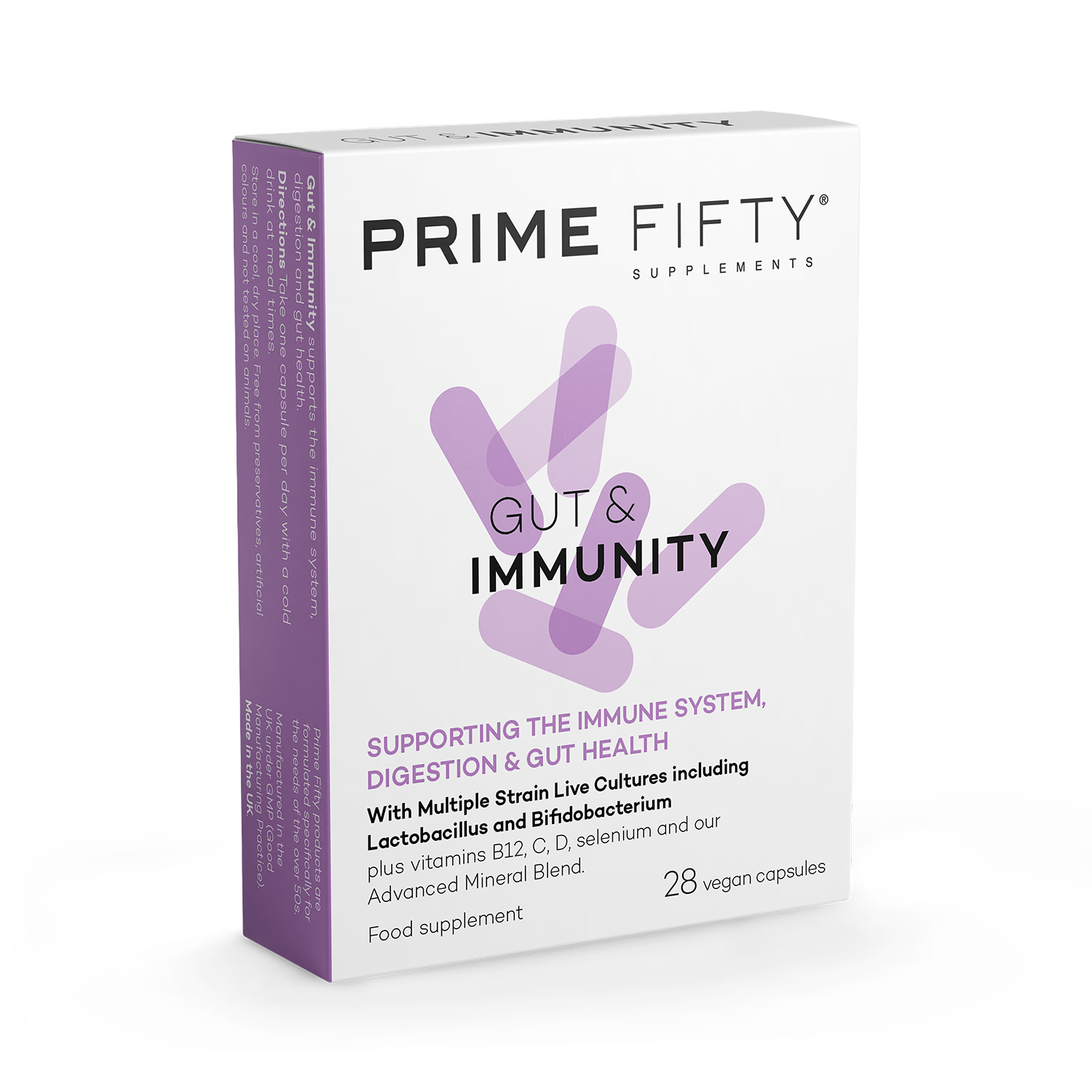Gut & Immunity live bacteria supplement 28 capsules - British product
