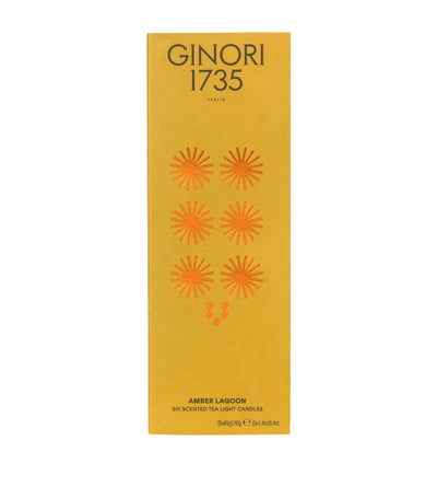 شموع شمعية معطرة GINORI 1735 Amber Lagoon Harrods عبوة من 6 قطع - اشترِ عبر الإنترنت من McGrocer