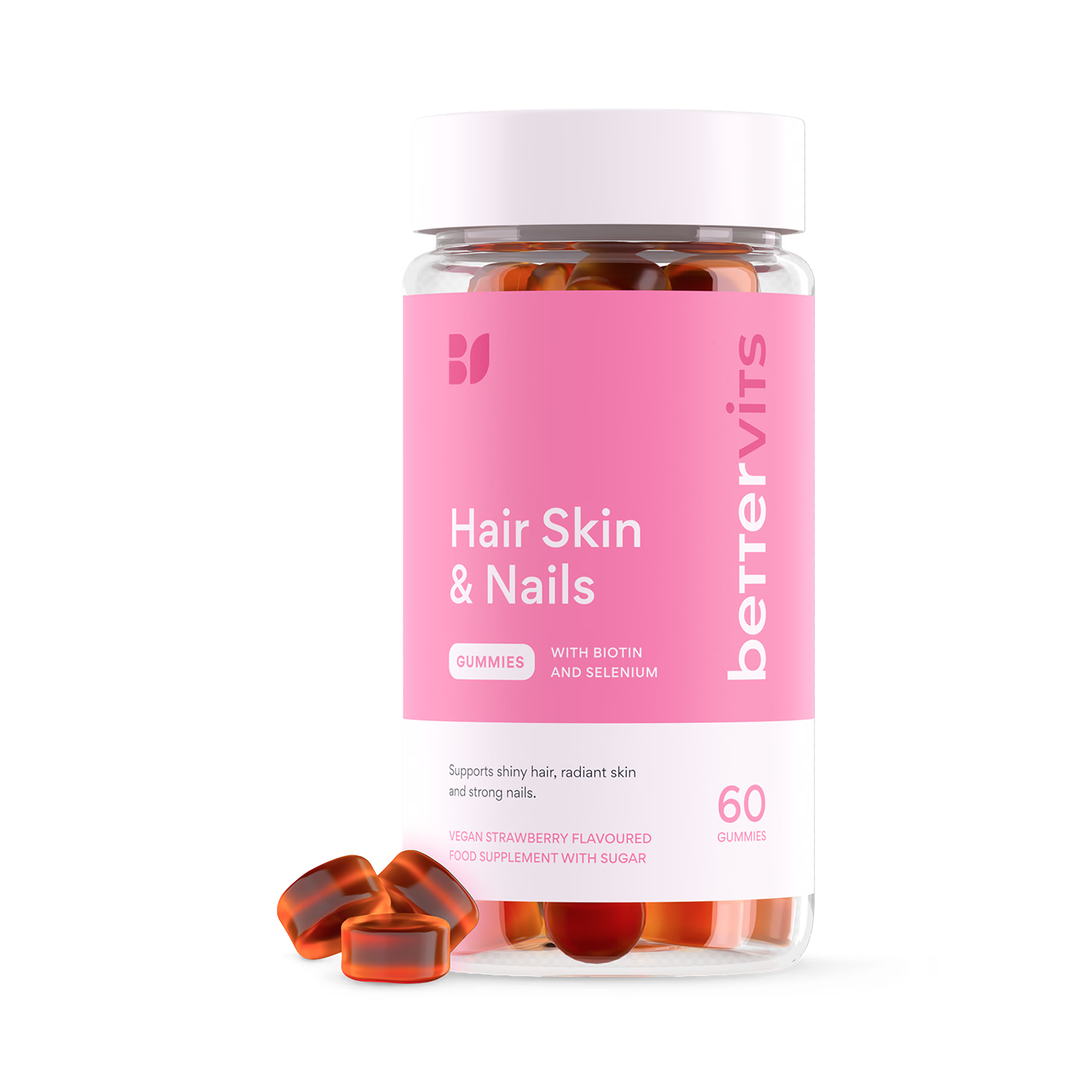 Bettervits hair skin nails gummies 60s (British brand)