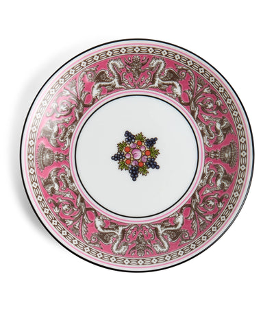 Harrods Wedgwood Florentine Fuchsia Fine Bone China Petite Tray 12cm- Buy online at McGrocer
