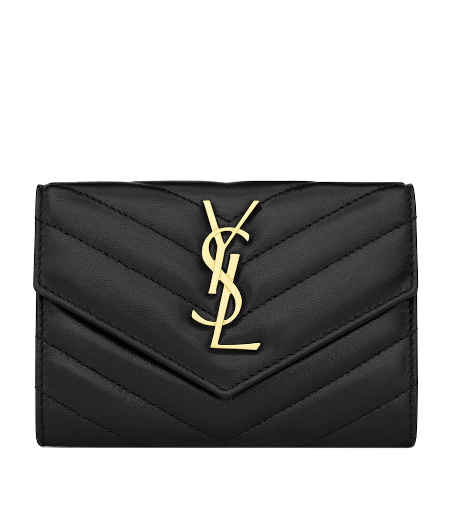 Saint Laurent small matelassé envelope wallet, imported from the UK