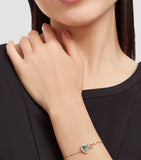 Bvlgari rose gold diamond malachite bracelet 17-19cm, imported from the UK