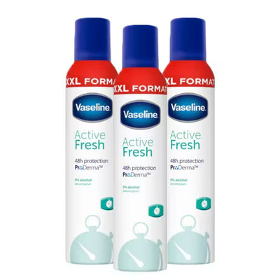Superdrug Vaseline Active Fresh Aerosol Anti-Perspirant Spray 250ml Bundle- Buy online at McGrocer