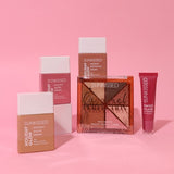 Sunkissed holiday glow gift set including blush bronzer and glow drops - British product
