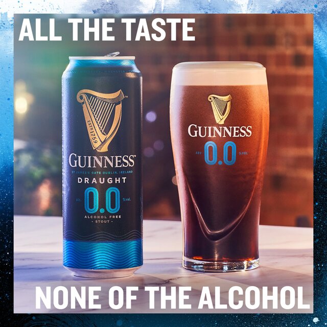 Guinness Draught 0.0% Alcohol Free Stout    4 x 440ml