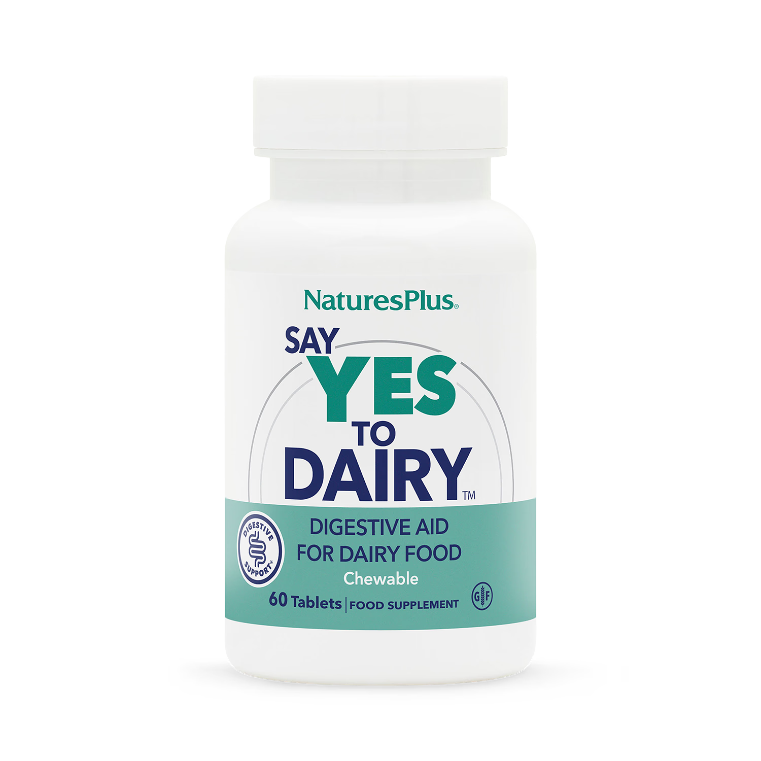 NaturesPlus Say Yes to Dairy 60 chewable tablets - British product