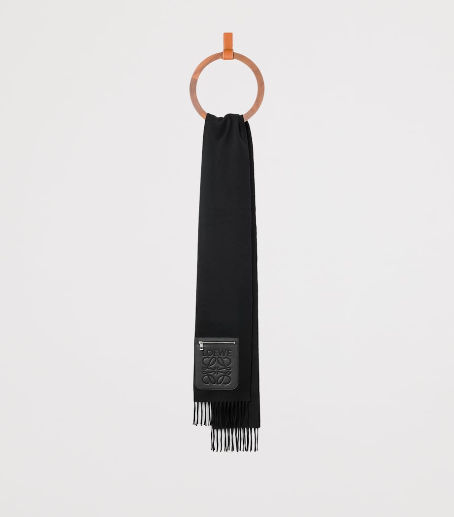 LOEWE wool-cashmere pocket-detail scarf, UK version