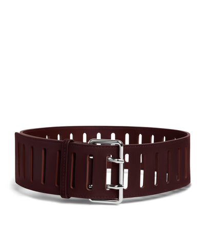 Harrods Alaïa Leather Rectangular Buckle Belt- Buy online at McGrocer