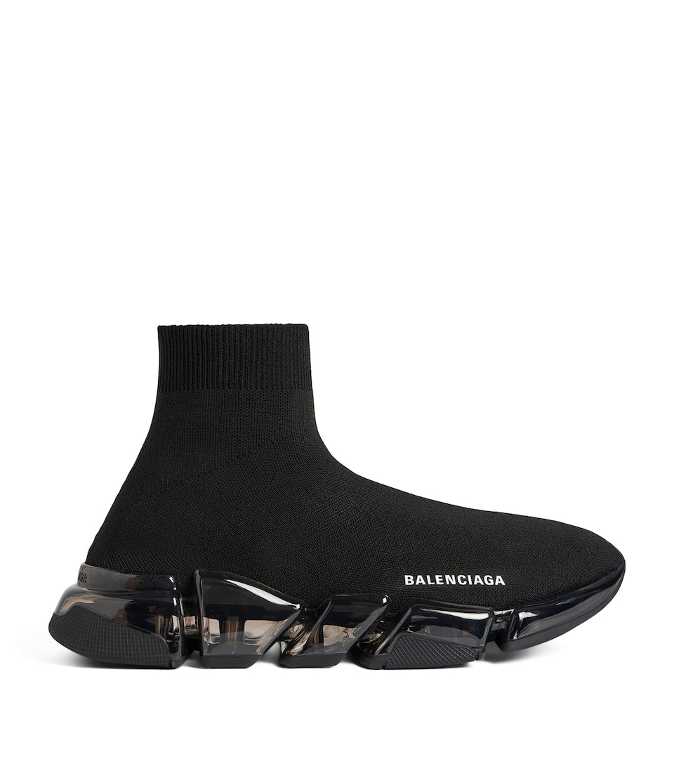 Knitted Sneakers with Ergonomic Sole and Lace-Up Fastening
