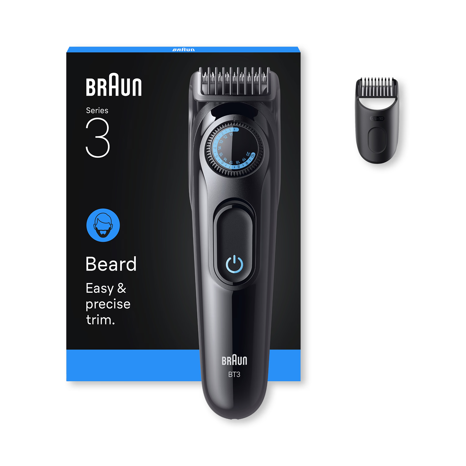 Braun beard trimmer Series 3 BT3500 black - British product