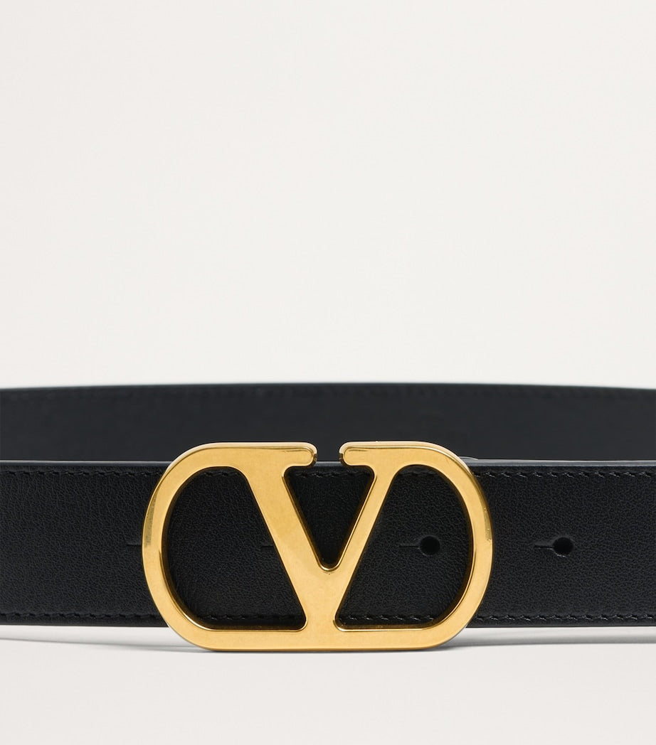 Valentino Garavani belt VLogo Signature leather 3cm, imported from the UK