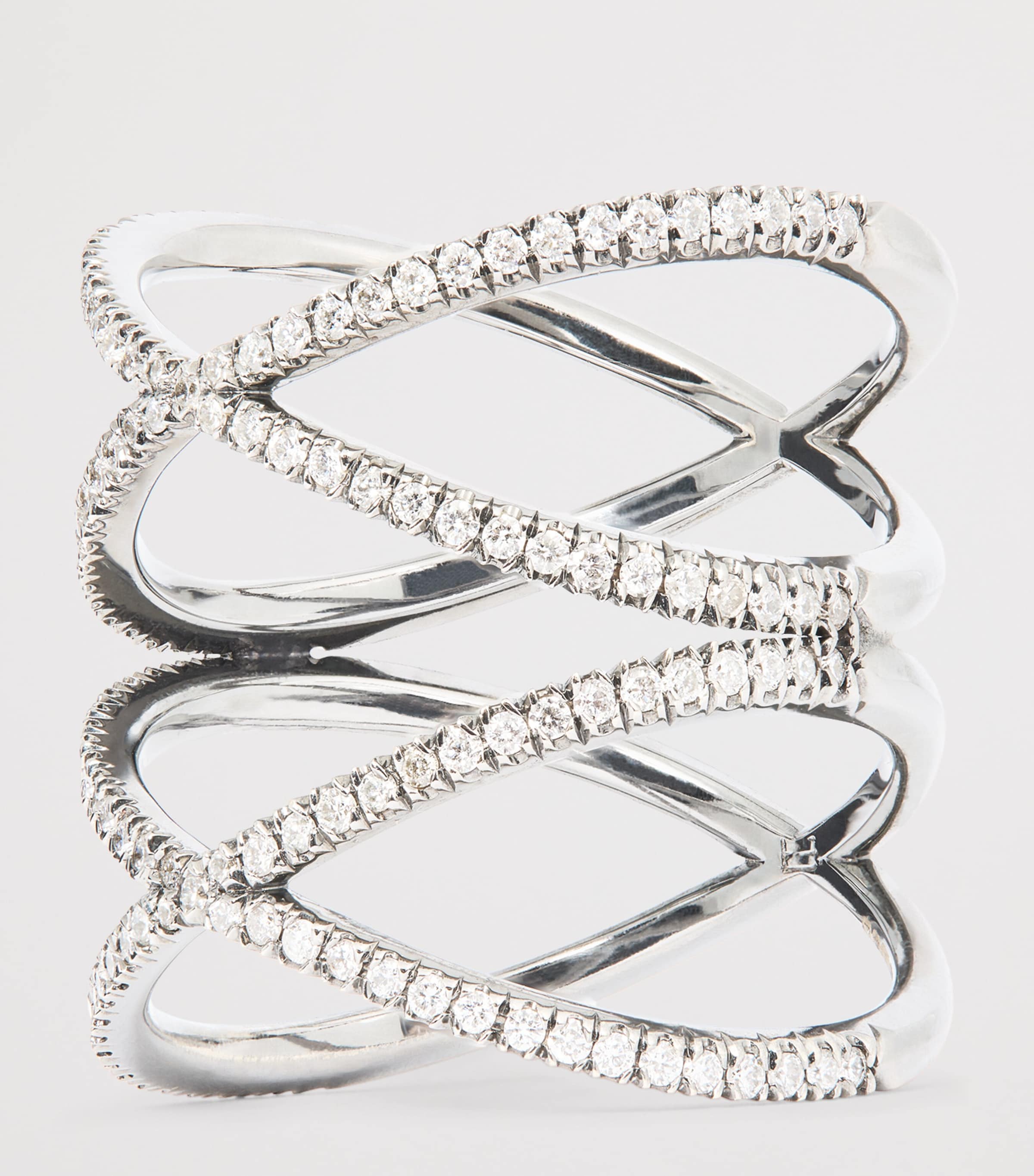 Eva Fehren blackened white gold diamond XX ring - British product